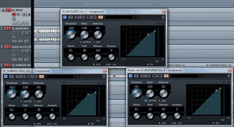 blog – Screenshot von den Einstellungen der 3er-Side-Chain-Verschachtelung