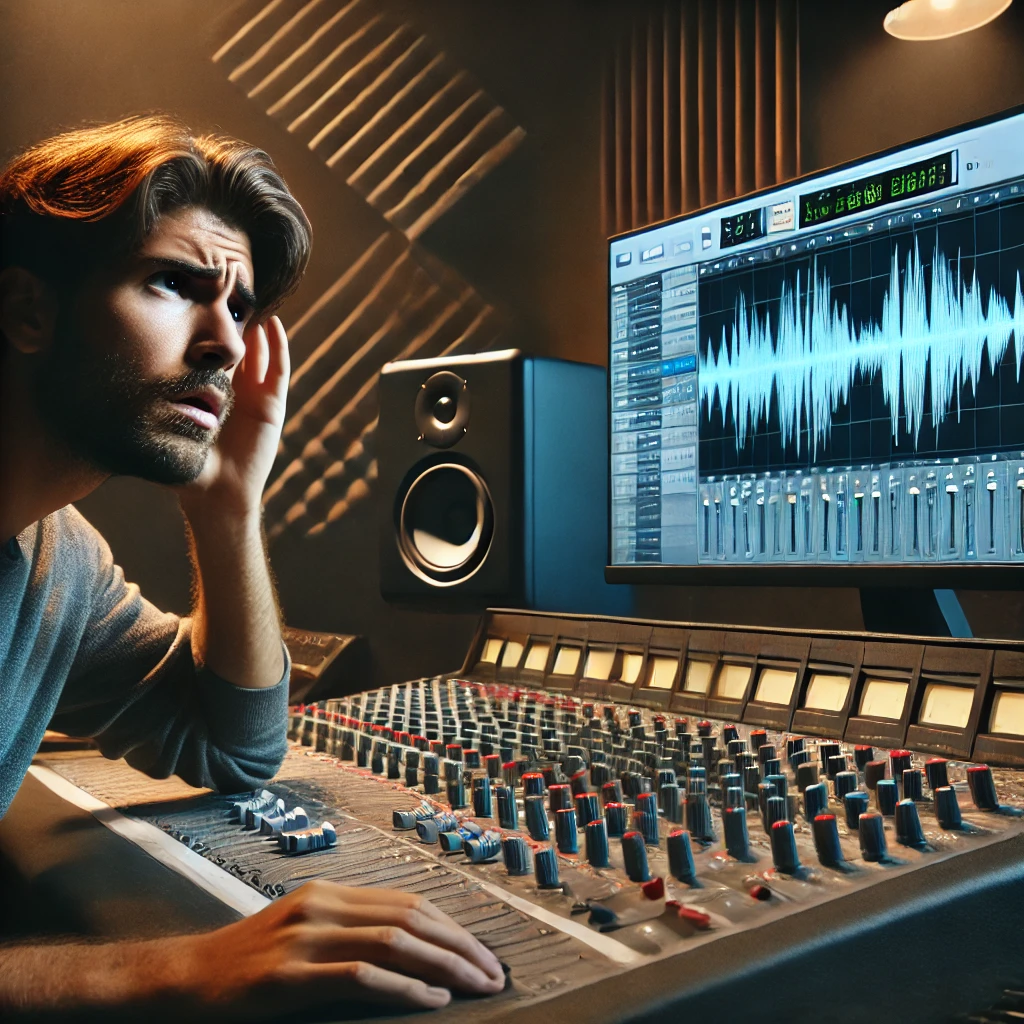 Musikproduzent erkennt Rauschen im Track