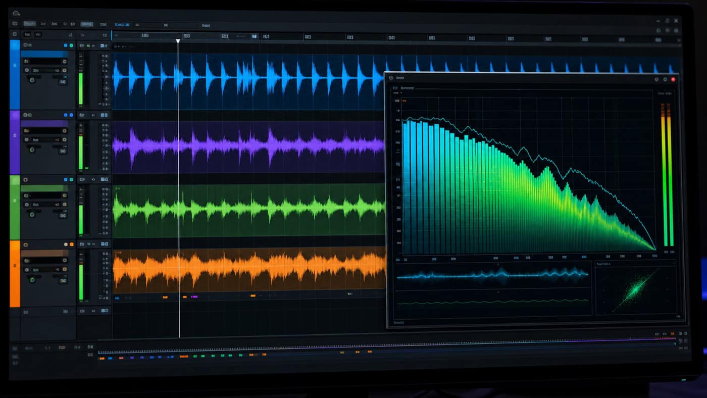 – Spectre de fréquences de mixage EDM Musique électronique
